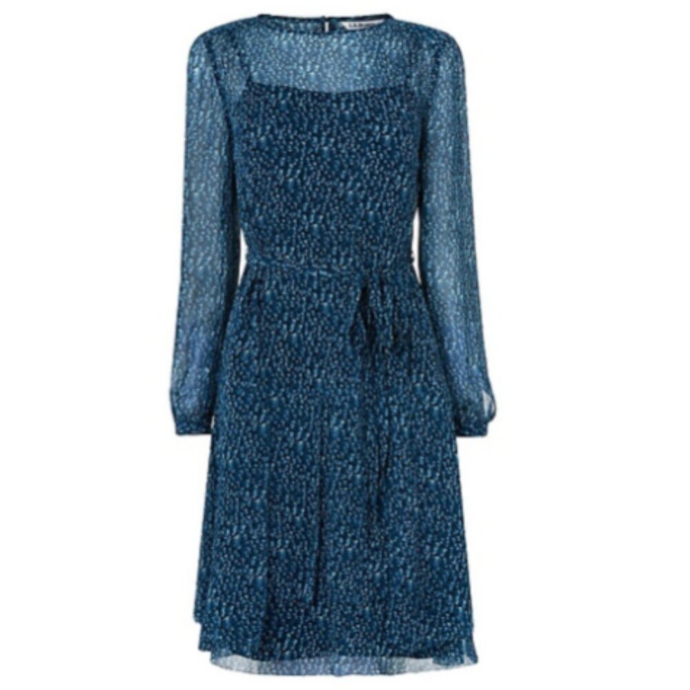 LK Bennett Silk Dress with Bishop Sleeves